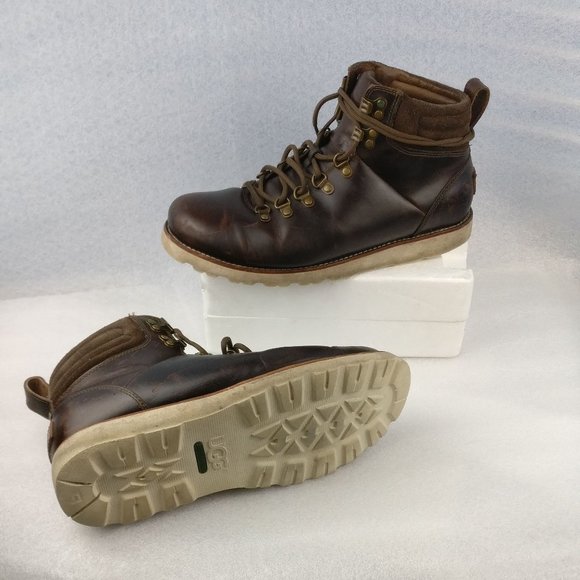 Winter boot, UGG Sheepskin Waterproof Leather Hiker Real Wool Shearling Boot m11 - Picture 1 of 7